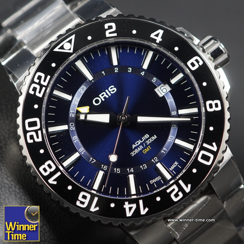 นาฬิกา ORIS AQUIS GMT DATE รุ่น 798 7754 4135 - 07 8 24 05 PE