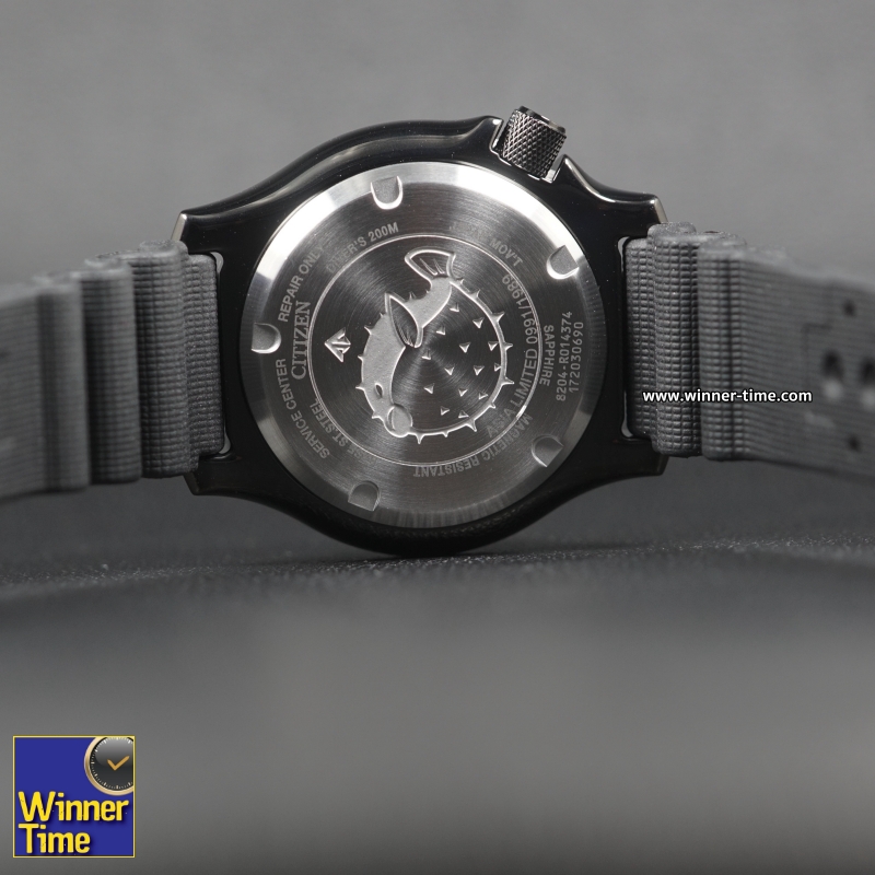 นาฬิกา Citizen Promaster Fugu 4th Gen.  Automatic Divers 200M Sapphire Glass Full Lume Dial Asia Limited Edition 1,989 PCs Rubber Strap Watch รุ่น NY0138-14X