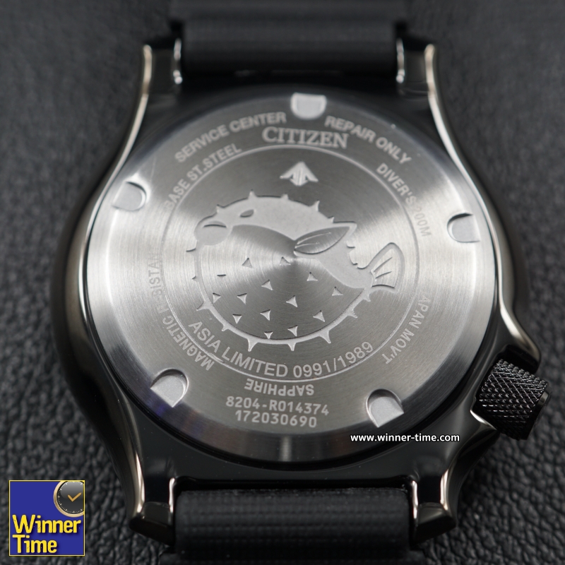 นาฬิกา Citizen Promaster Fugu 4th Gen.  Automatic Divers 200M Sapphire Glass Full Lume Dial Asia Limited Edition 1,989 PCs Rubber Strap Watch รุ่น NY0138-14X