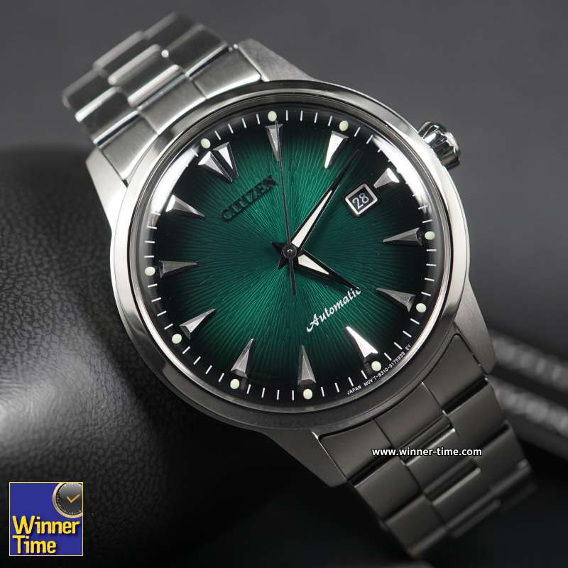 นาฬิกาCITIZEN KUROSHIO'64 SERIES AUTOMATIC GREEN DIAL STAINLESS STEEL MEN'S WATCH - ASIA LIMITED EDITION MODEL 1959 PCS รุ่น NK0007-88X