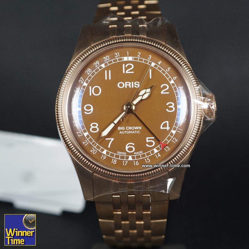นาฬิกาORIS BIG CROWN POINTER DATE BRONZE รุ่น 01 754 7741 3166 07 8 20 01