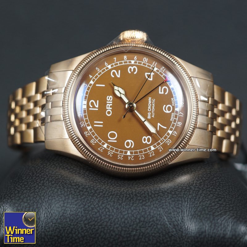 นาฬิกาORIS BIG CROWN POINTER DATE BRONZE รุ่น 01 754 7741 3166 07 8 20 01