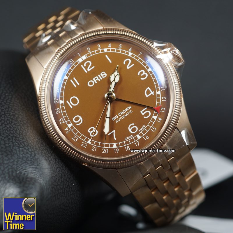 นาฬิกาORIS BIG CROWN POINTER DATE BRONZE รุ่น 01 754 7741 3166 07 8 20 01
