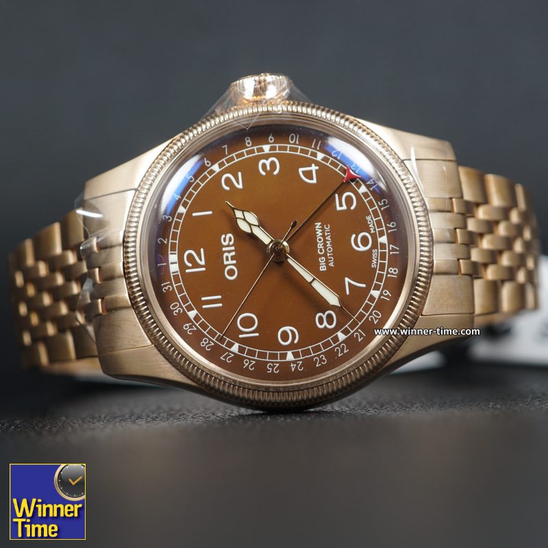 นาฬิกาORIS BIG CROWN POINTER DATE BRONZE รุ่น 01 754 7741 3166 07 8 20 01