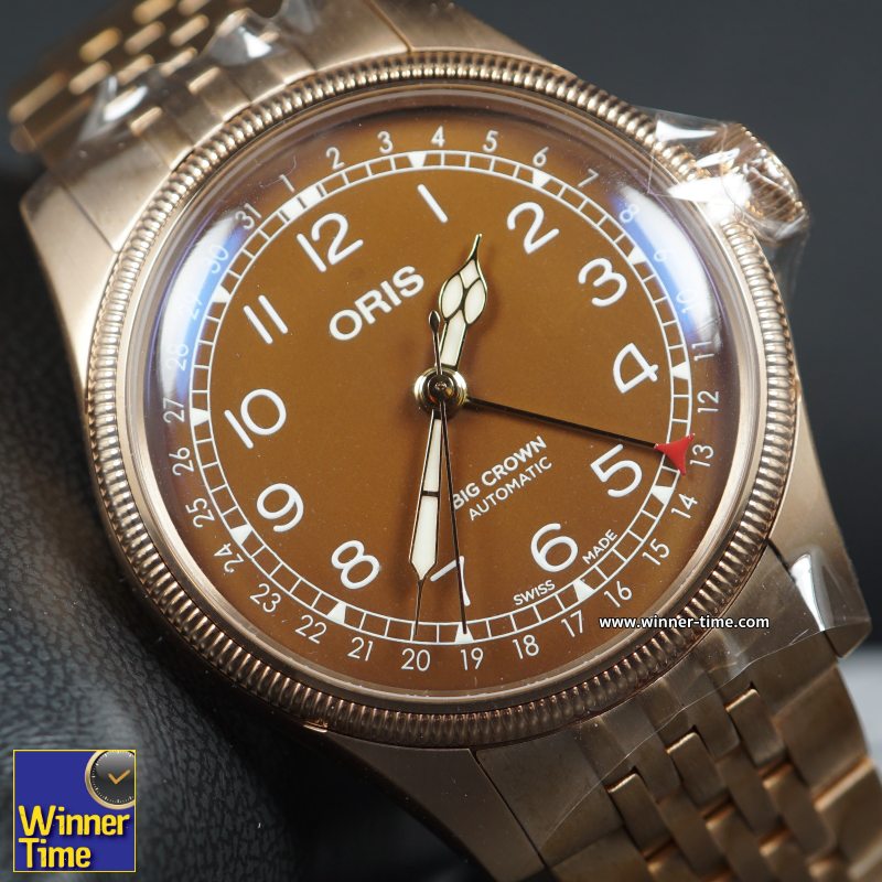 นาฬิกาORIS BIG CROWN POINTER DATE BRONZE รุ่น 01 754 7741 3166 07 8 20 01
