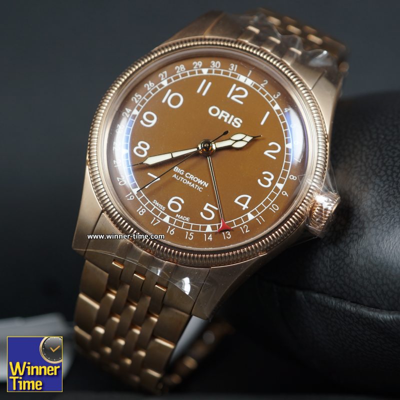 นาฬิกาORIS BIG CROWN POINTER DATE BRONZE รุ่น 01 754 7741 3166 07 8 20 01