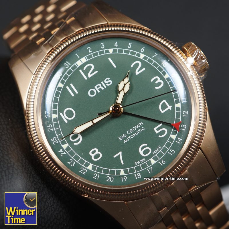นาฬิกาORIS BIG CROWN POINTER DATE BRONZE รุ่น 01 754 7741 3167 07 8 20 01