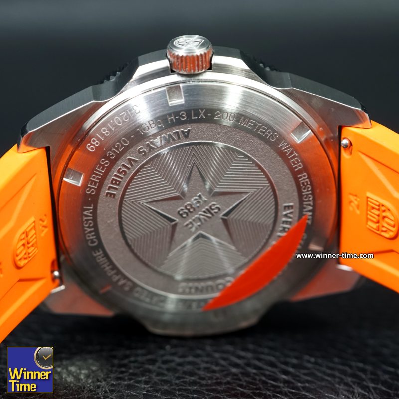 นาฬิกา LUMINOX Pacific Diver Rubber Strap รุ่น XS.3123.RF (สายสีส้ม)