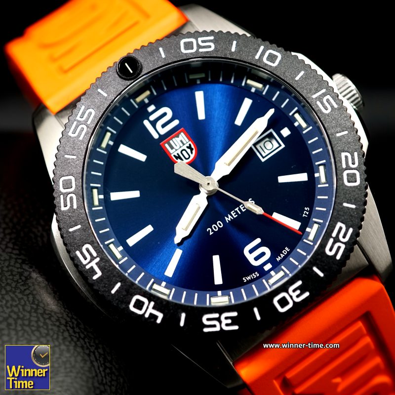 นาฬิกา LUMINOX Pacific Diver Rubber Strap รุ่น XS.3123.RF (สายสีส้ม)
