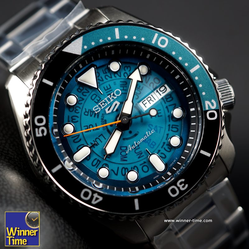 นาฬิกา Seiko New 5 Sports Automatic Time Sonar Skeleton รุ่น SRPJ45K1,SRPJ45K,SRPJ45