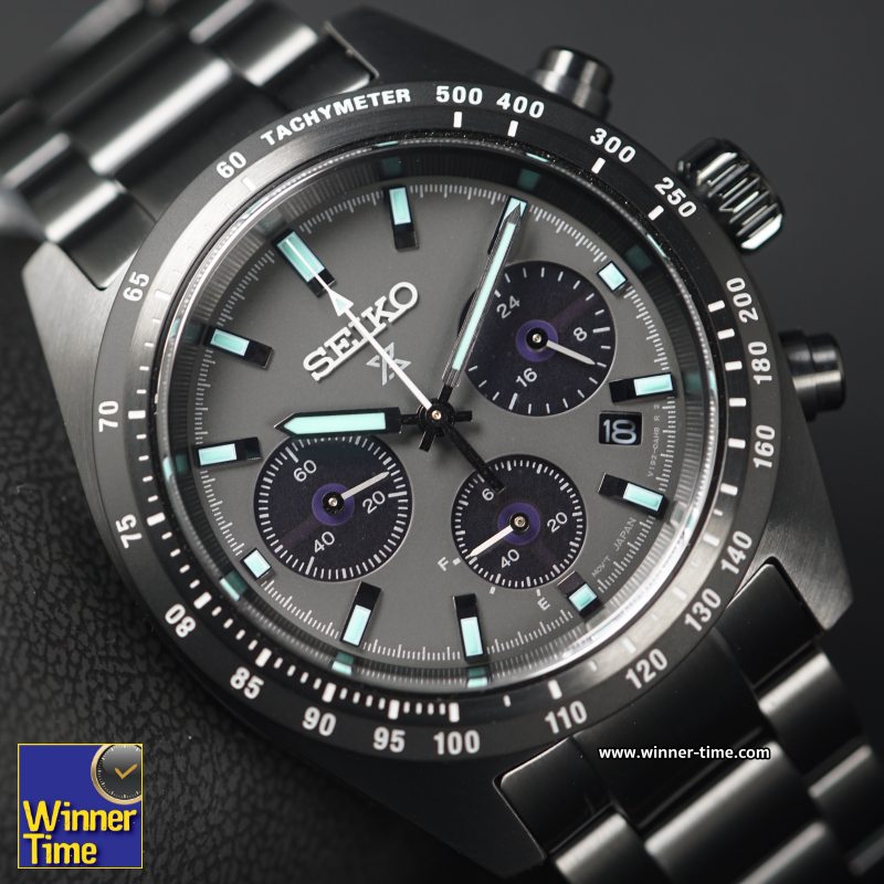 นาฬิกาSEIKO PROSPEX The Black Series SPEEDTIMER Solar Chronograph "Night Vision" รุ่น SSC917P1,SSC917P,SSC917