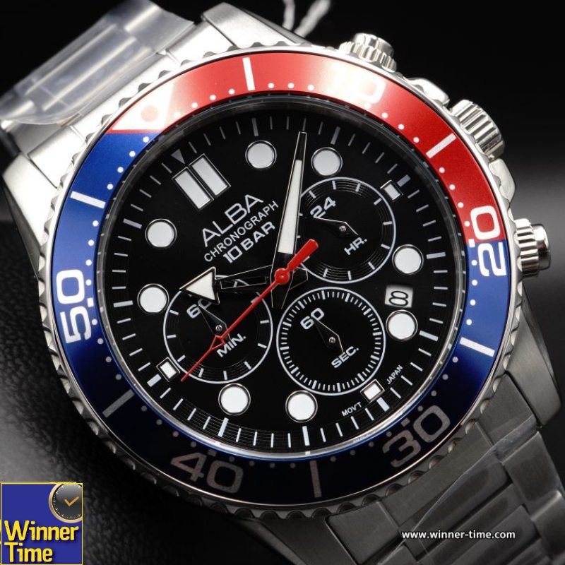 นาฬิกาข้อมือ ALBA Sportive Chronograph รุ่น AT3J35X,AT3J35X1,AT3J35