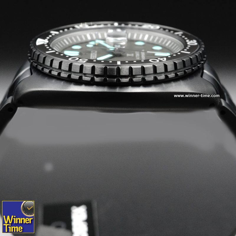 นาฬิกาข้อมือ SEIKO Prospex Black Series ‘Night Vision’ Turtle Diver รุ่น SRPK43K1,SRPK43K,SRPK43