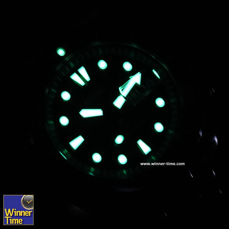 นาฬิกาข้อมือ SEIKO Prospex Black Series ‘Night Vision’ Turtle Diver รุ่น SRPK43K1,SRPK43K,SRPK43