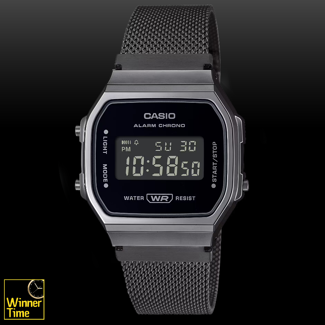 นาฬิกา Casio ดิจิตอล วินเทจ รุ่น A168WEMB-1B นาฬิกา Casio ดิจิตอล วินเทจ รุ่น A168WEMB-1B