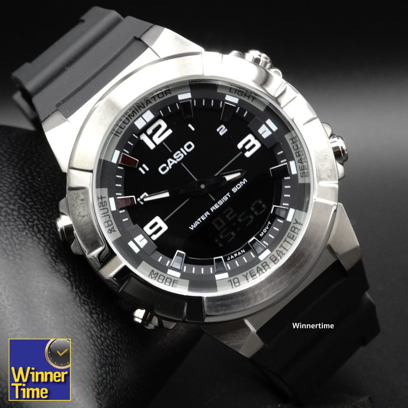 นาฬิกา Casio ระบบผสมอะนาล็อก-ดิจิตอล รุ่น AMW-870-1AVDF