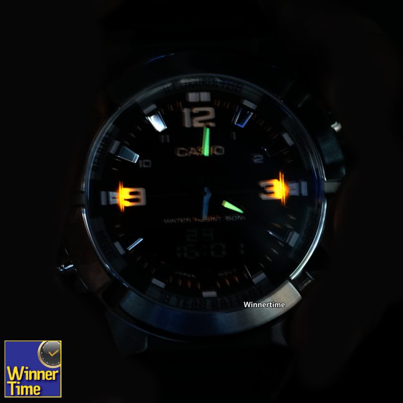 นาฬิกา Casio ระบบผสมอะนาล็อก-ดิจิตอล รุ่น AMW-870-1AVDF