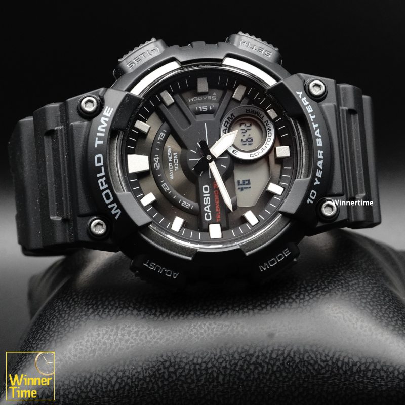 นาฬิกา Casio ระบบผสมอะนาล็อก-ดิจิตอล รุ่น AEQ-110W-1AV