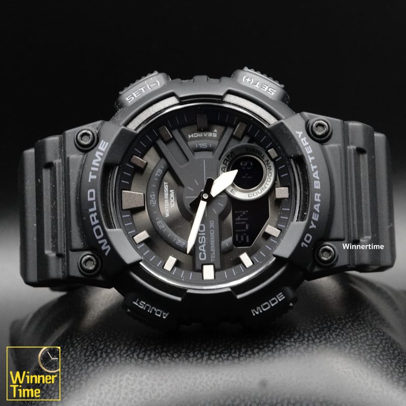 นาฬิกา Casio ระบบผสมอะนาล็อก-ดิจิตอล รุ่น AEQ-110W-1BV