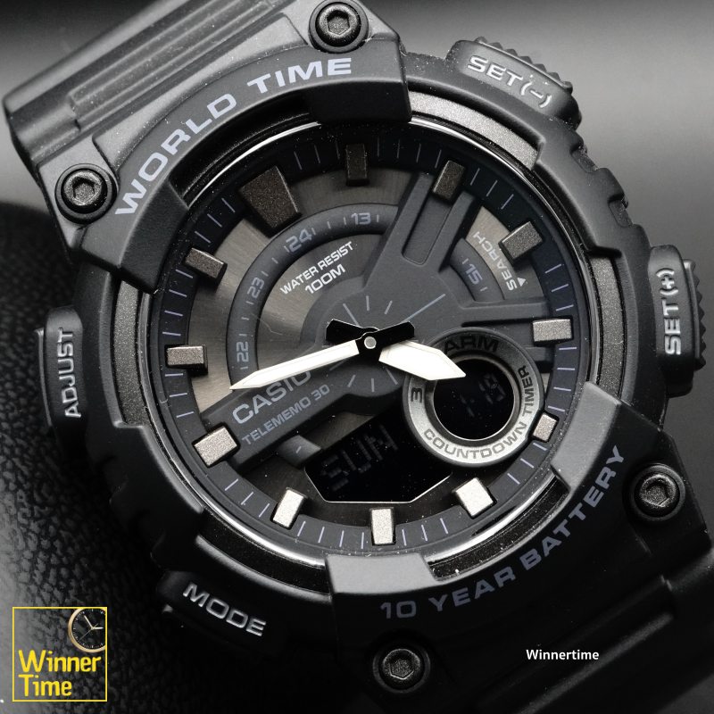 นาฬิกา Casio ระบบผสมอะนาล็อก-ดิจิตอล รุ่น AEQ-110W-1BV