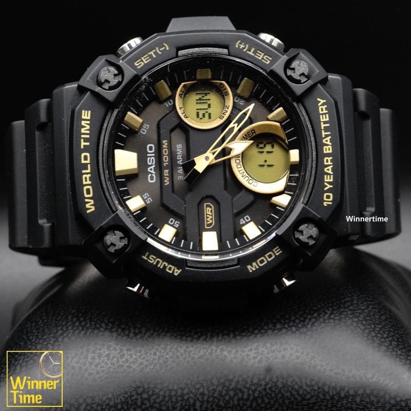 นาฬิกา Casio  ระบบผสมอะนาล็อก-ดิจิตอล รุ่น AEQ-120W-9AV