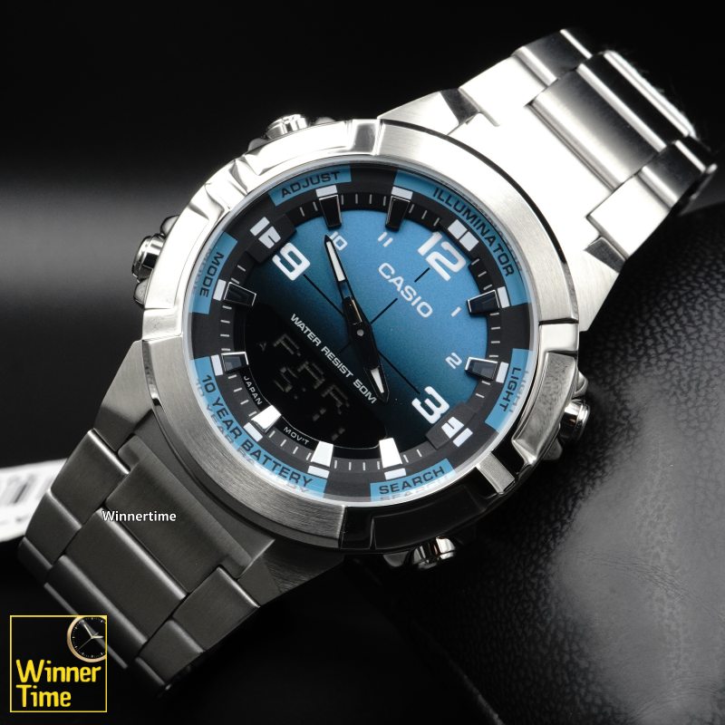นาฬิกา Casio ระบบผสมอะนาล็อก-ดิจิตอล รุ่น AMW-870DA-2A2V