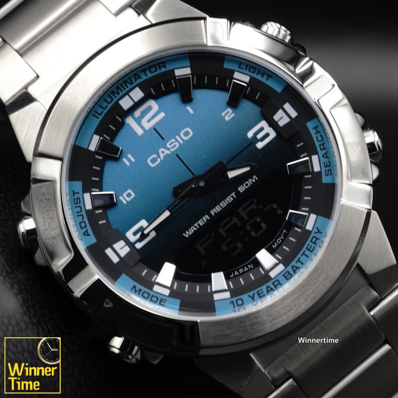 นาฬิกา Casio ระบบผสมอะนาล็อก-ดิจิตอล รุ่น AMW-870DA-2A2V