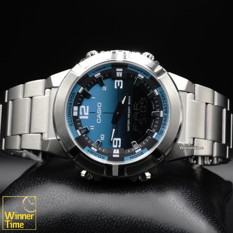 นาฬิกา Casio ระบบผสมอะนาล็อก-ดิจิตอล รุ่น AMW-870DA-2A2V
