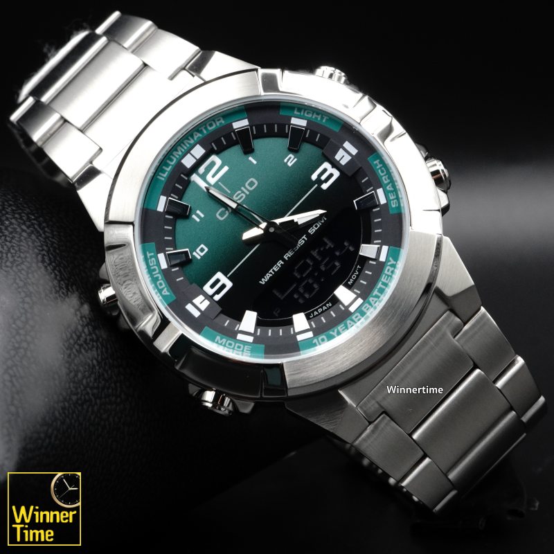 นาฬิกา Casio ระบบผสมอะนาล็อก-ดิจิตอล รุ่น AMW-870DA-3A