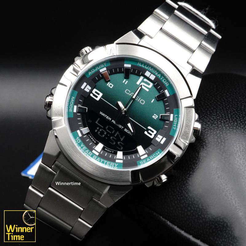 นาฬิกา Casio ระบบผสมอะนาล็อก-ดิจิตอล รุ่น AMW-870DA-3A