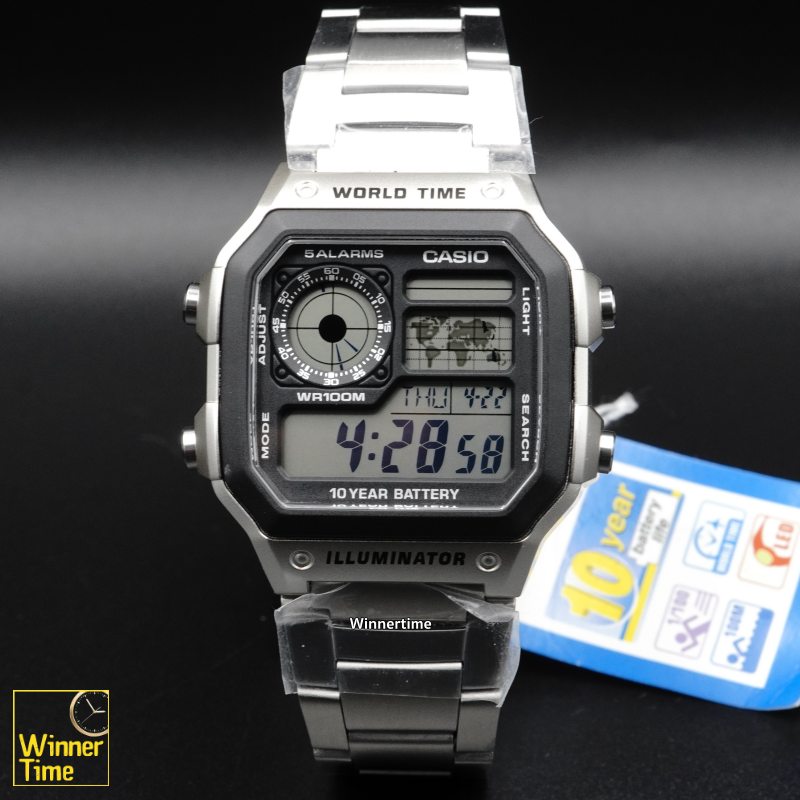 นาฬิกา Casio ดิจิตอล รุ่น AE-1200WHD-1AV
