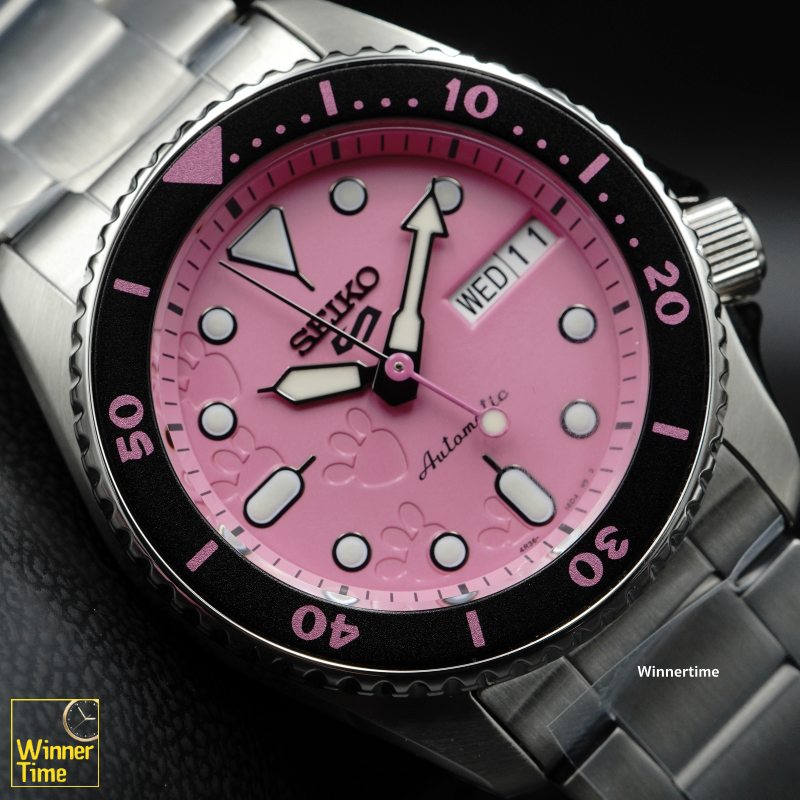 นาฬิกาข้อมือ SEIKO 5 Sports SKX series Pink Panther Limited Edition รุ่น SRPM07