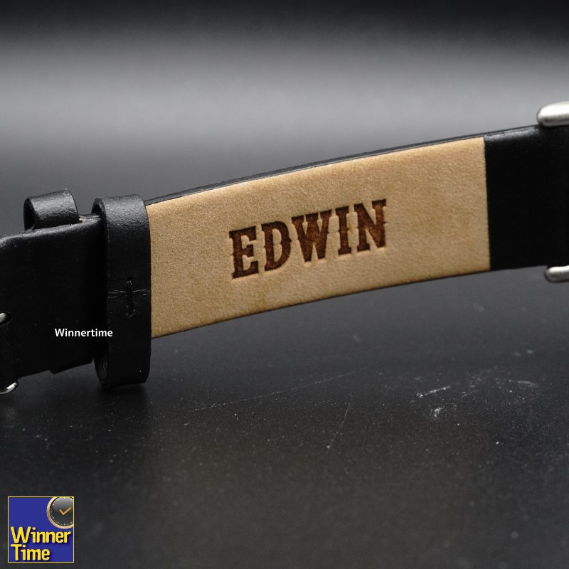 นาฬิกา EDWIN Quartz EPIC รุ่น EW1L002L0124สายหนังสีดำ
