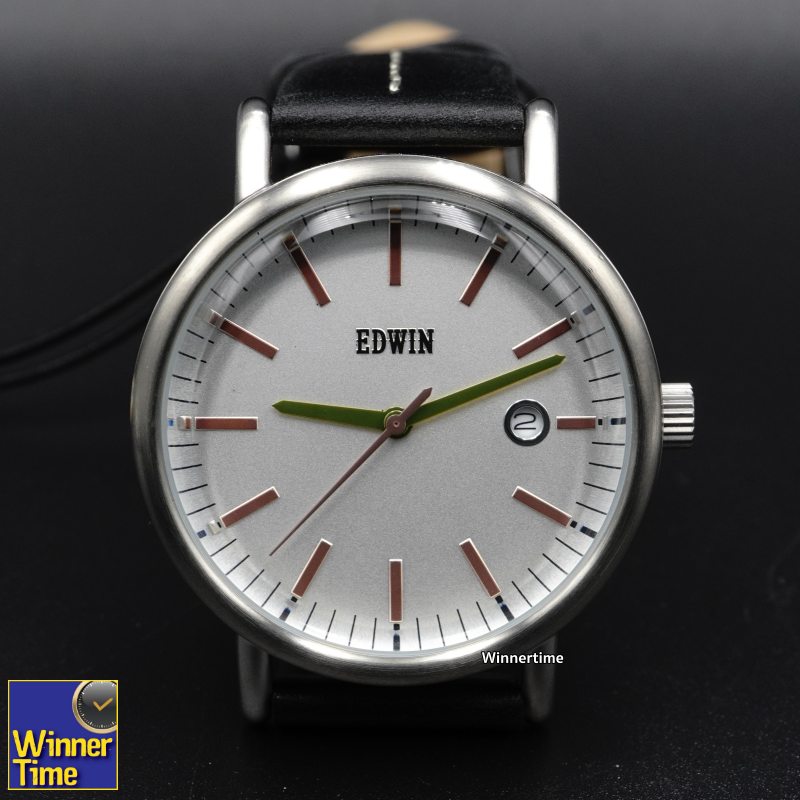 นาฬิกา EDWIN Quartz EPIC รุ่น EW1L002L0124สายหนังสีดำ
