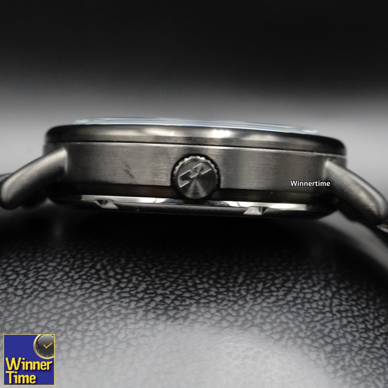 นาฬิกา EDWIN Quartz EPIC รุ่น EW1L002L0124 ตัวเรือนสแตนเลสรมดำ สายหนังสีดำ