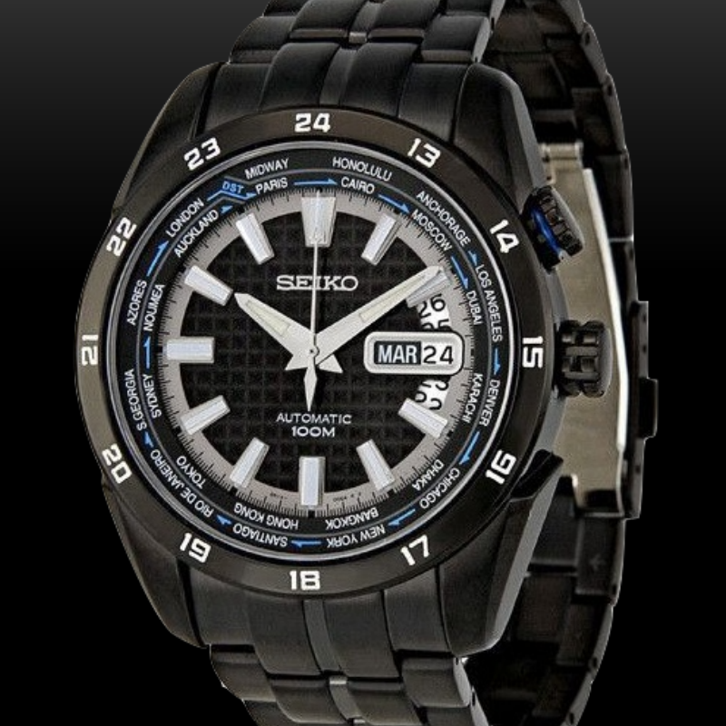 นาฬิกา Seiko Automatic สีดำขาว รุ่น SRP039