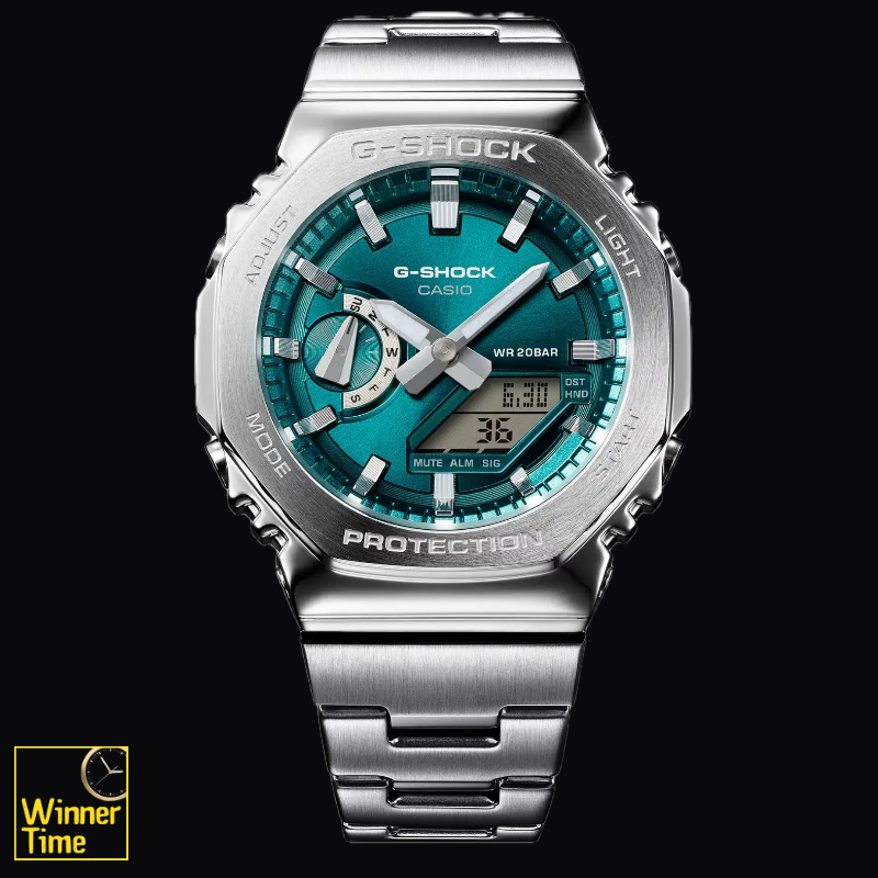 นาฬิกาข้อมือผู้ชาย G-SHOCK รุ่น GM-2110D-3A1DR สีเขียวน้ำทะเล