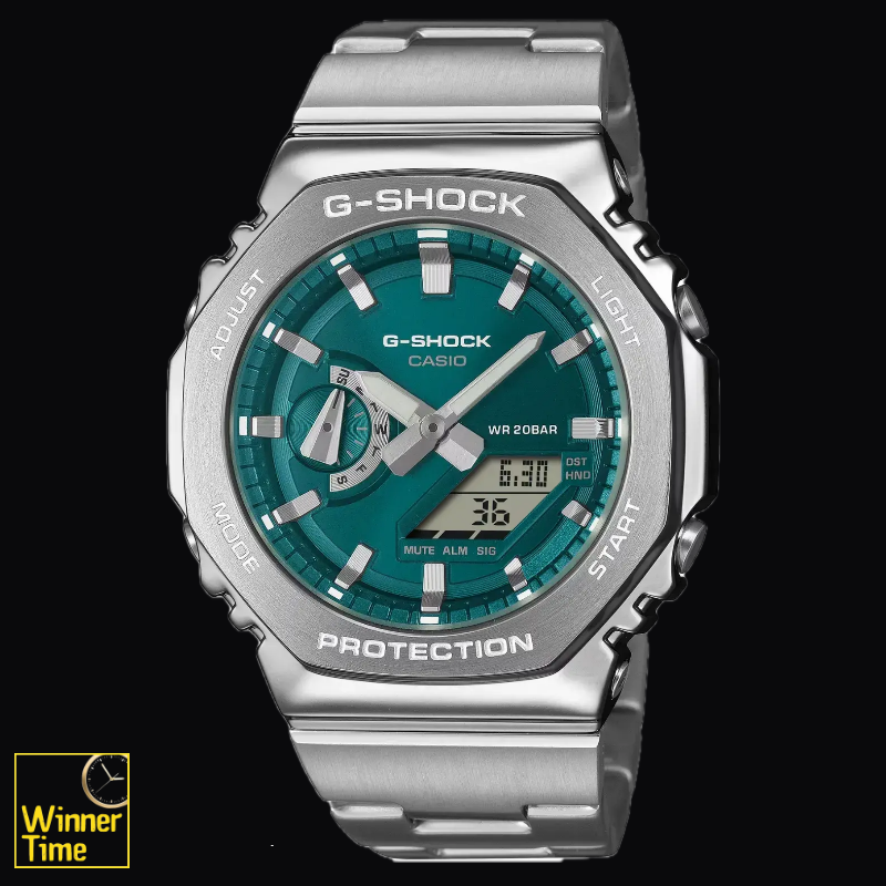 นาฬิกาข้อมือผู้ชาย G-SHOCK รุ่น GM-2110D-3A1DR สีเขียวน้ำทะเล