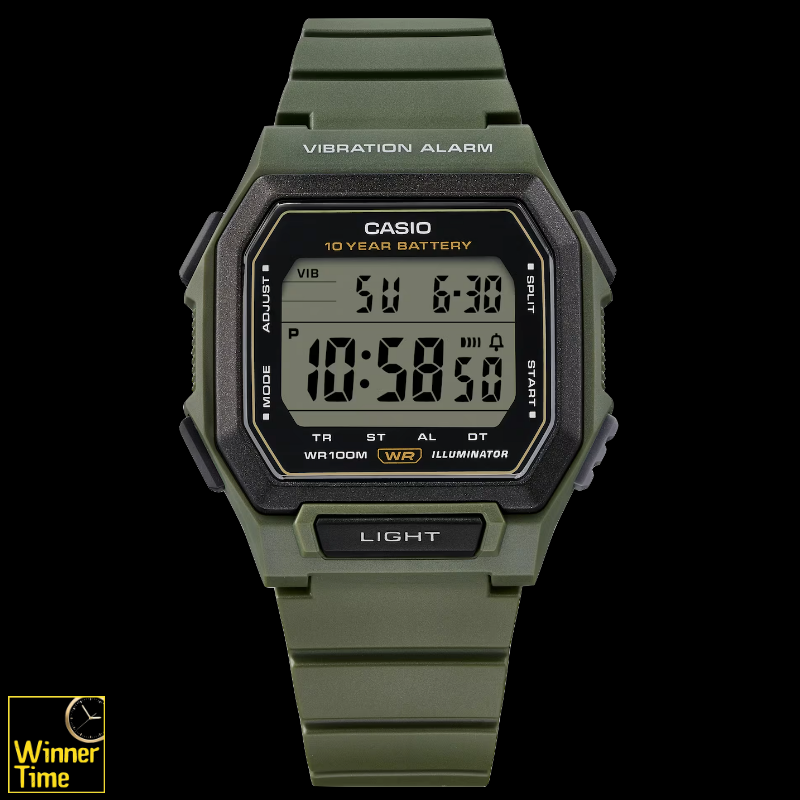 นาฬิกาข้อมือผู้ชาย CASIO มาตรฐาน รุ่น W-738H-3AV