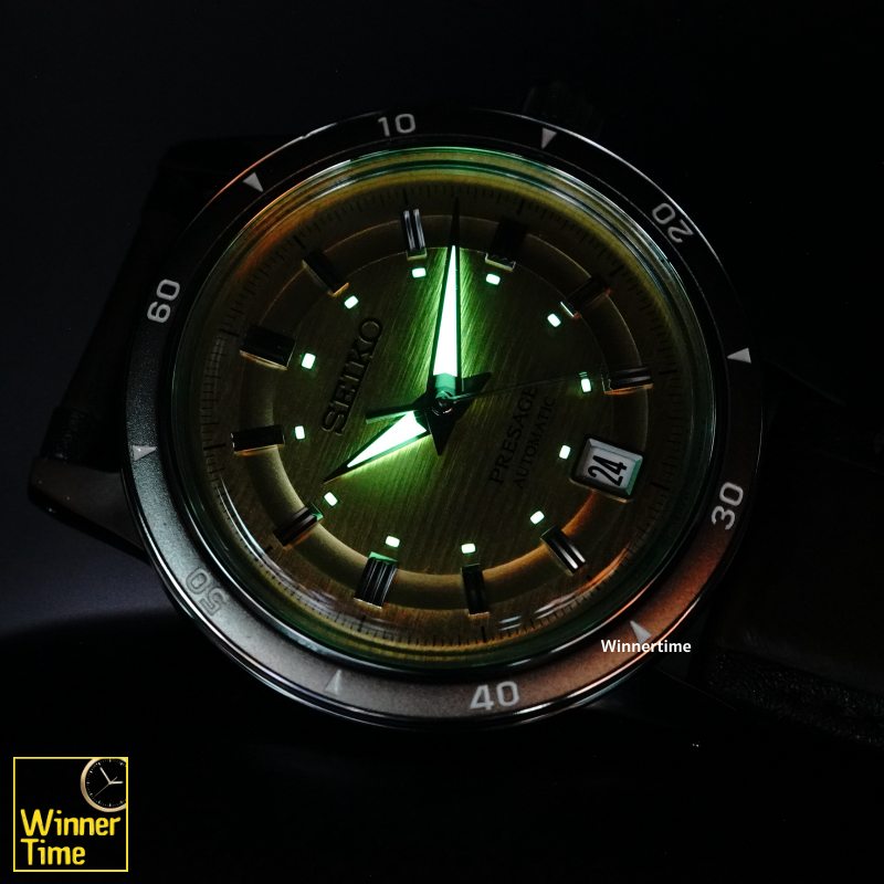 นาฬิกาข้อมือ Seiko Presage analog Mechanical automatic Style60's metal watch รุ่น SRPL75J1,SRPL75J,SRPL75