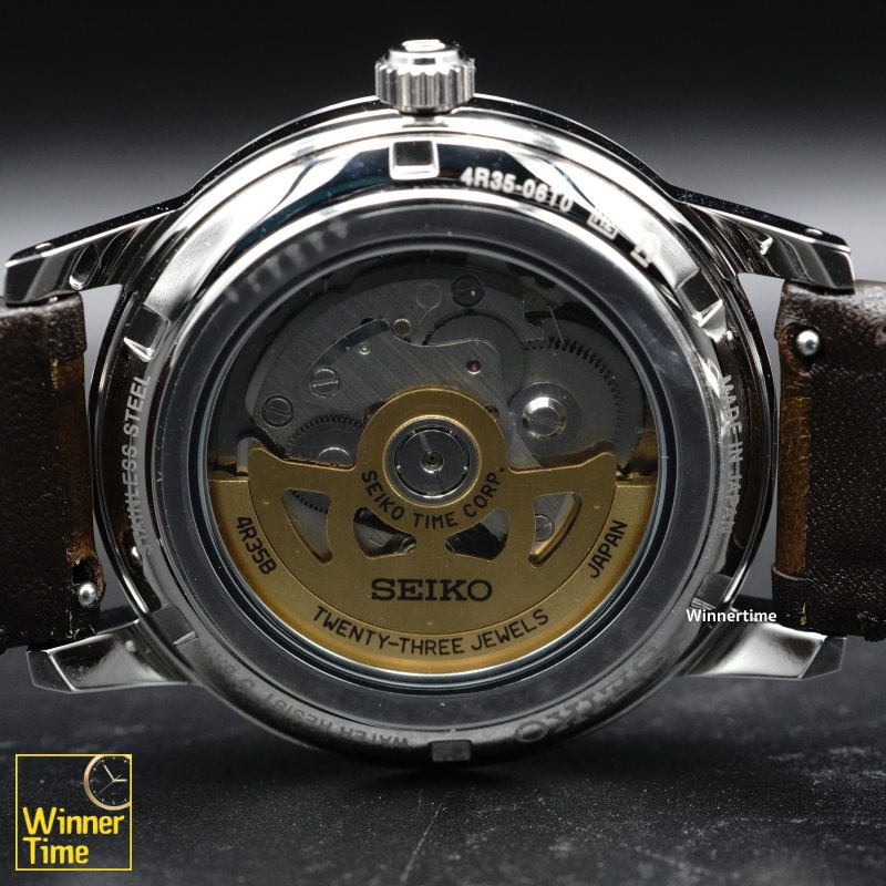 นาฬิกาข้อมือ Seiko Presage analog Mechanical automatic Style60's metal watch รุ่น SRPL75J1,SRPL75J,SRPL75