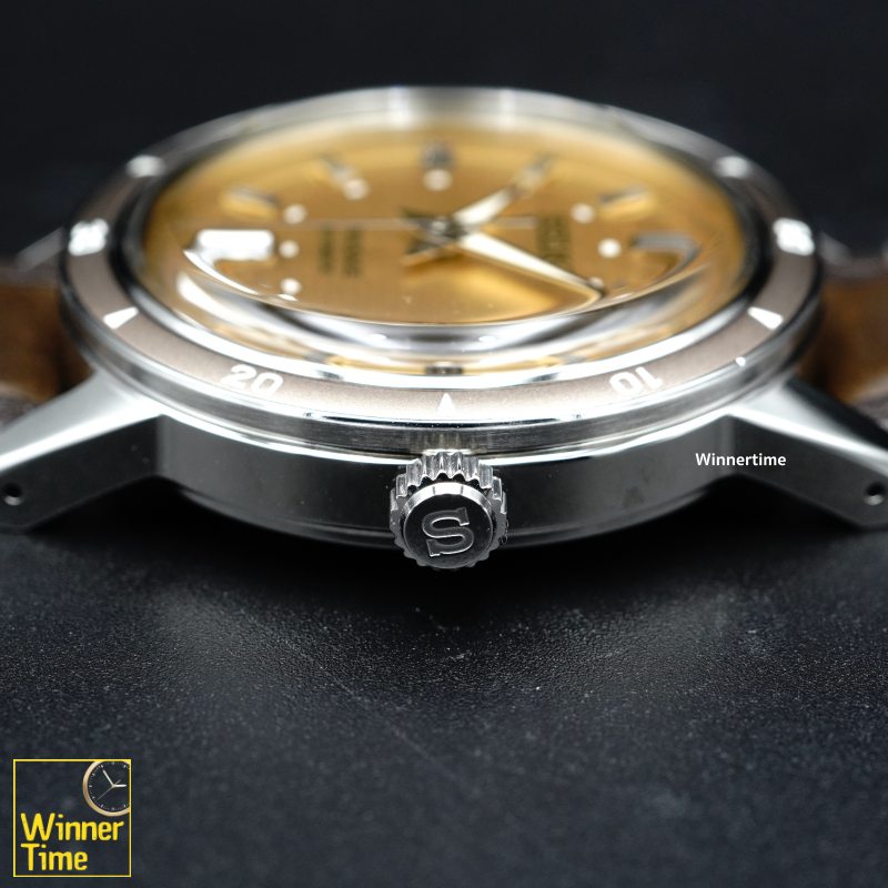 นาฬิกาข้อมือ Seiko Presage analog Mechanical automatic Style60's metal watch รุ่น SRPL75J1,SRPL75J,SRPL75