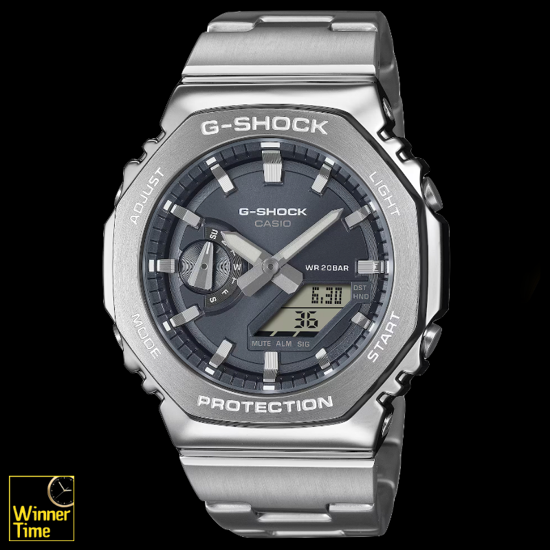 นาฬิกาCASIO G-SHOCK G-STEEL 2100 Series รุ่น GM-2110D-8A สีเทาเมทัลลิก