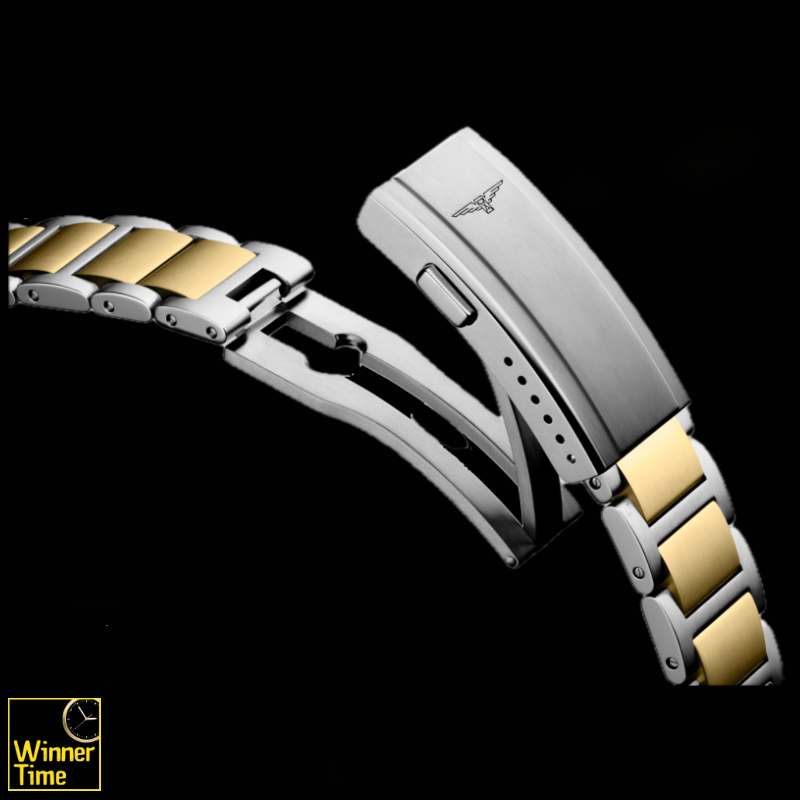 นาฬิกาข้อมือผู้ชายจากแบรนด์หรูสวิส Longines HYDROCONQUESTควอตซ์ Ø 42.00 mm สแตนเลสสตีลและเคลือบ pvd สีเหลือง รุ่น L3.769.3.56.7