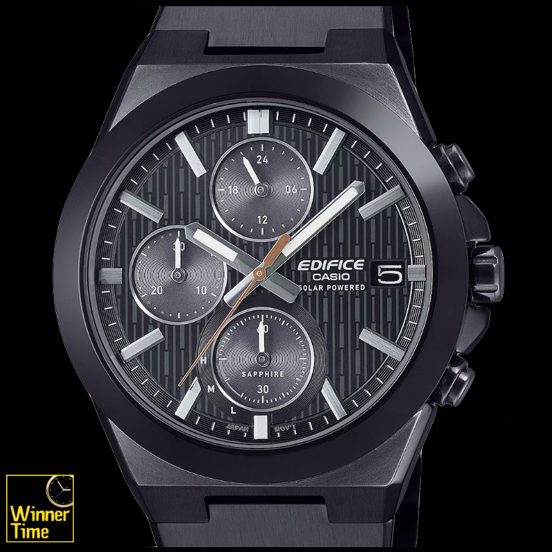 นาฬิกาข้อมือผู้ชายCASIO EDIFICE กรอบเซรามิค&nbsp;โครโนกราฟพลังงานแสงอาทิตย์ รุ่น EFS-S650DC-1A