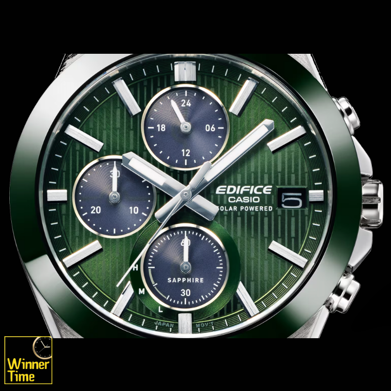นาฬิกาข้อมือผู้ชายCASIO EDIFICE กรอบเซรามิคโครโนกราฟพลังงานแสงอาทิตย์ รุ่น EFS-S650D-3A