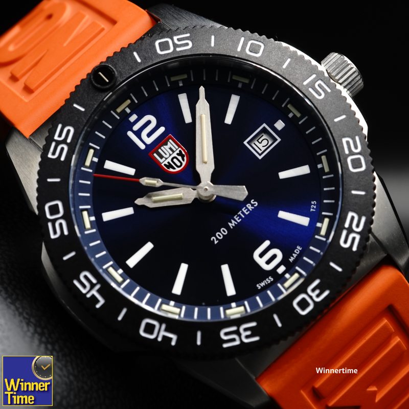 นาฬิกา LUMINOX Pacific Diver Rubber Strap รุ่น XS.3123.RF (สายสีส้ม)