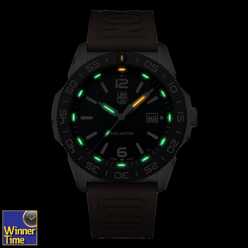 นาฬิกา LUMINOX Pacific Diver Rubber Strap รุ่น XS.3123.RF (สายสีส้ม)