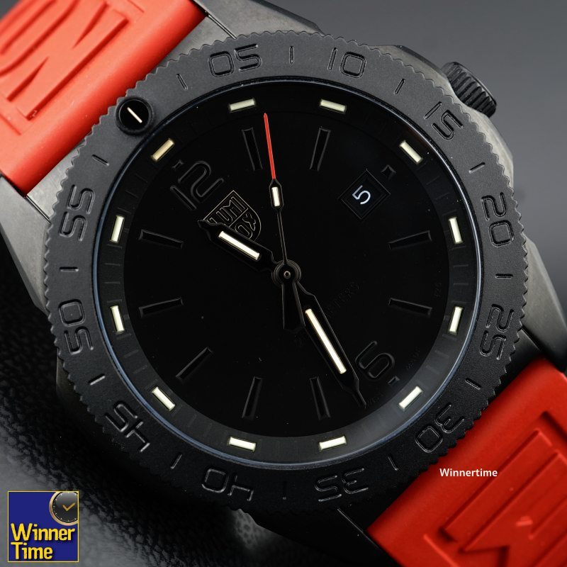 นาฬิกา LUMINOX Pacific Diver Rubber Strap รุ่น XS.3121.BO.RF (สายสีแดง)