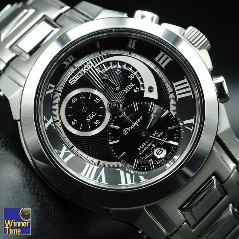 นาฬิกาผู้ชายSeiko Premier Kinetic chronograph รุ่น SNL041P1,SNL041P ,SNL041